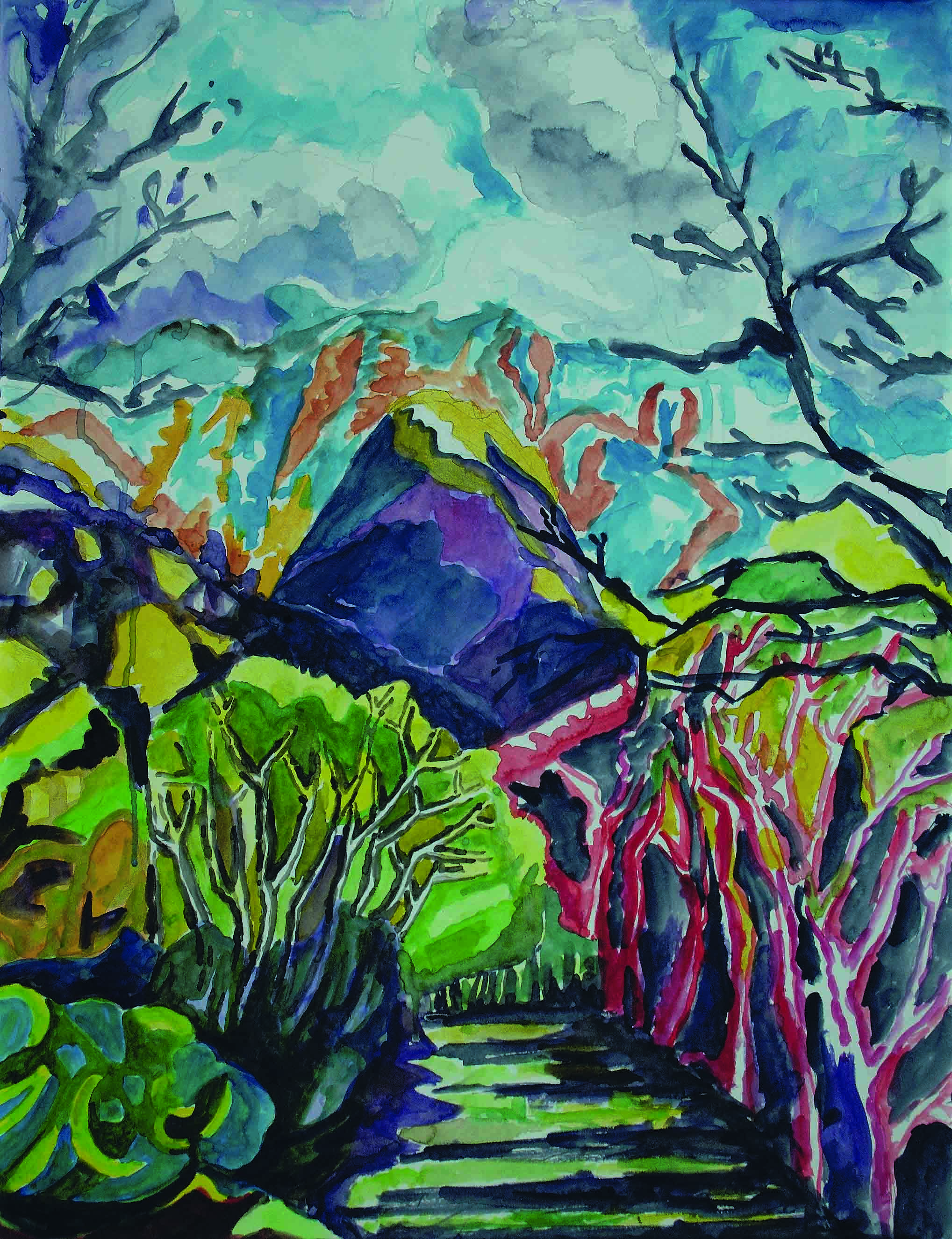 23 Ottobre 2017, Aquarell auf Papier, 55 x 46 cm, Courtesy: hilleckes probst galerie