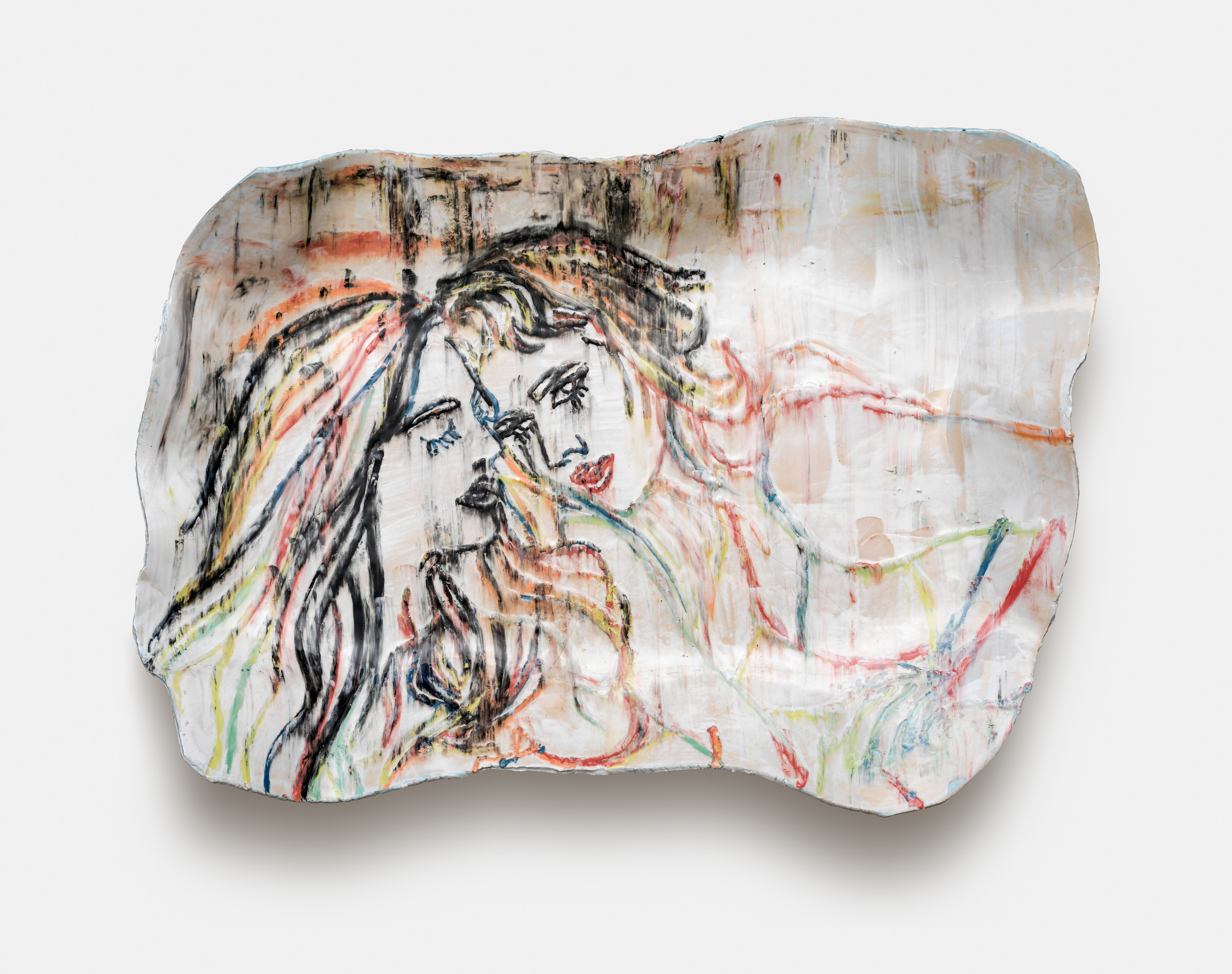 Ghada Amer, Dance in Chapultepec, 2018, Ceramic, 80 x 110 x 22 cm, © Ghada Amer / VG Bild-Kunst, Courtesy: KEWENIG, Berlin, Photo: Lepkowski Studios Berlin