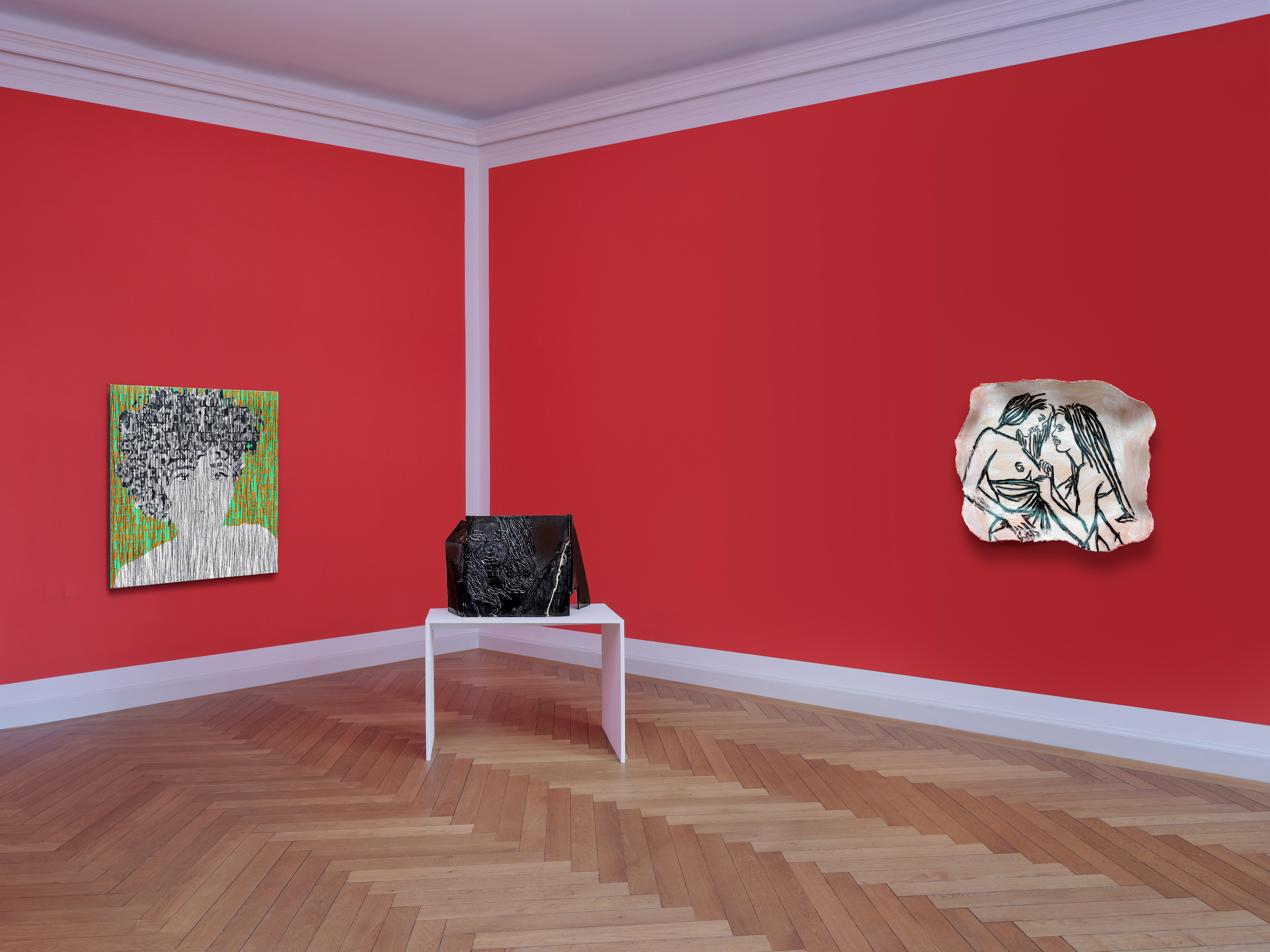 Ghada Amer, Installationsansicht / Exhibition view, Courtesy: KEWENIG, Berlin, Photo: Lepkowski Studios, Berlin