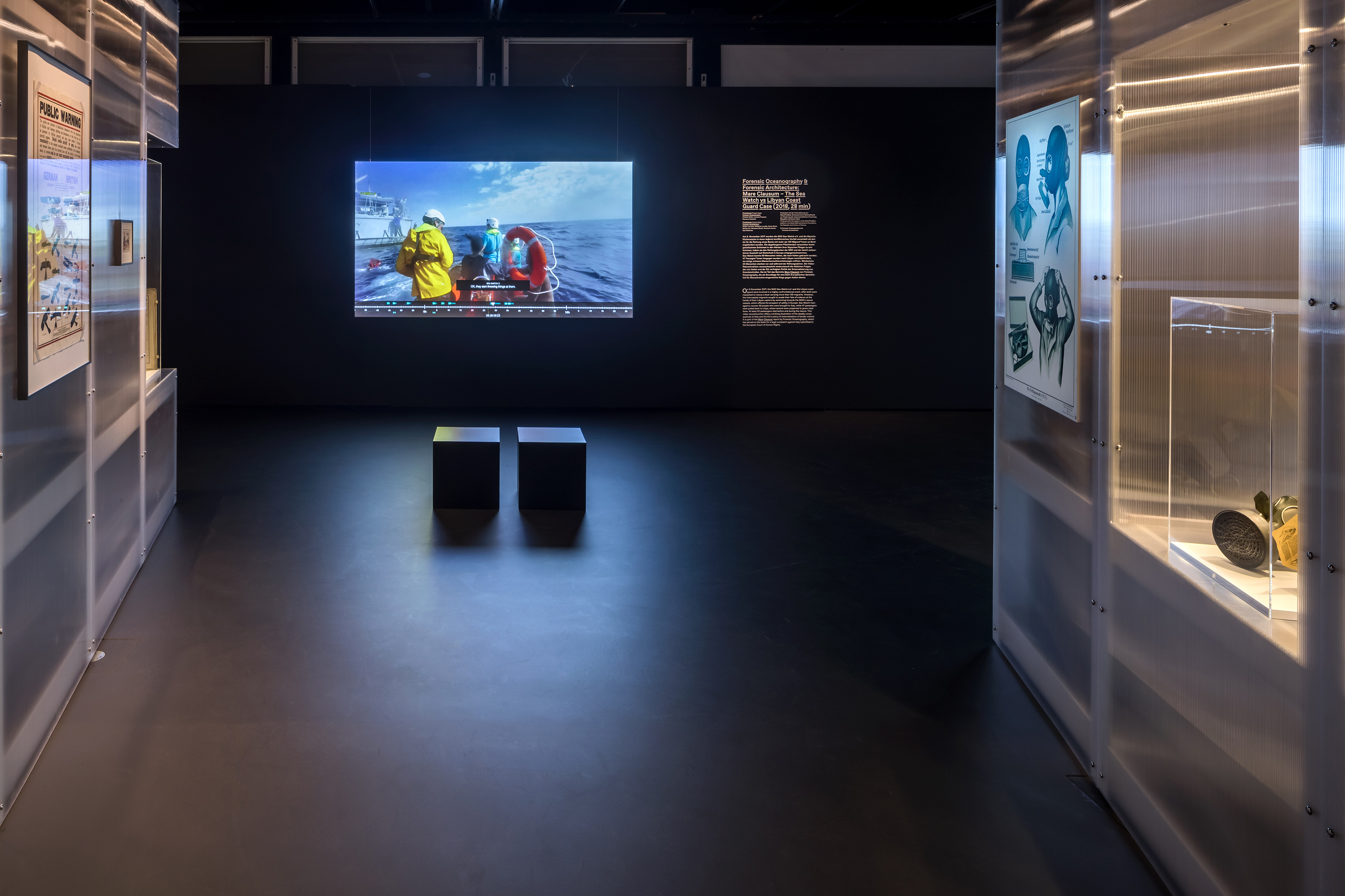 Ausstellungsansicht Beyond States 2021, Forensic Oceonographie, Zeppelin Museum, © Foto Tretter