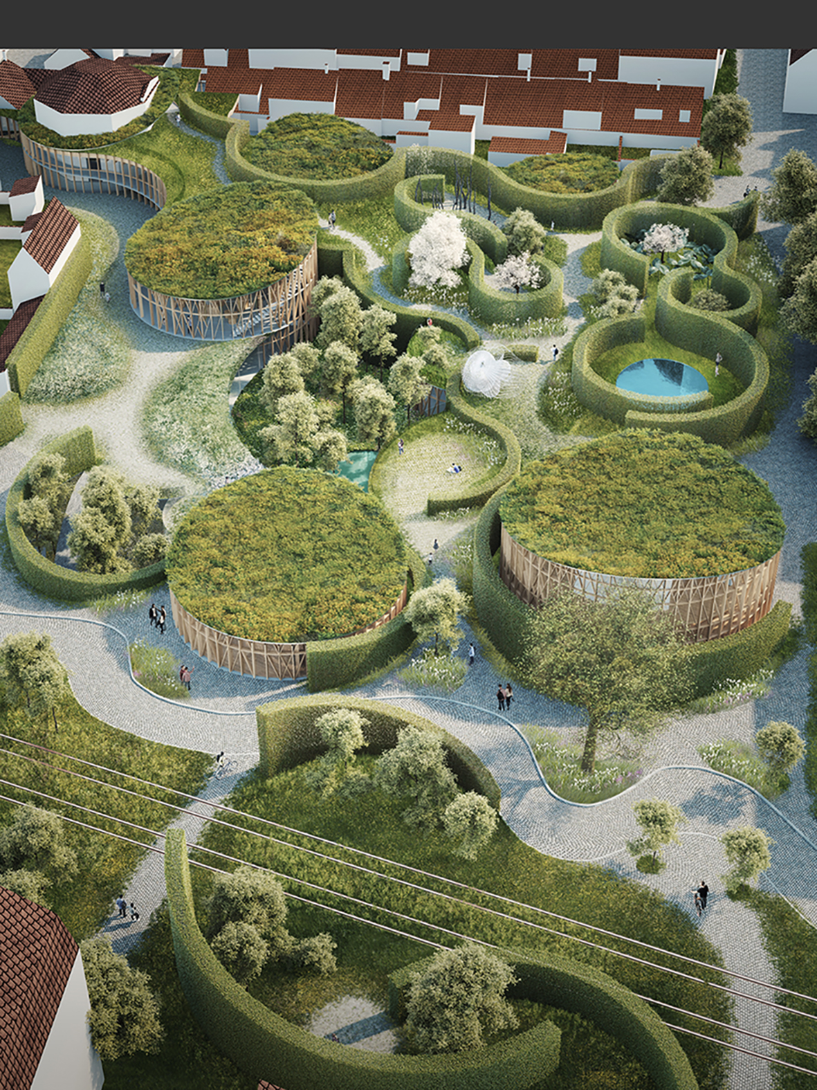 Rendering, H.C.Andersen Haven Arabesque overview © Kengo Kuma & Associates, Cornelius Vöge, MASU Planning