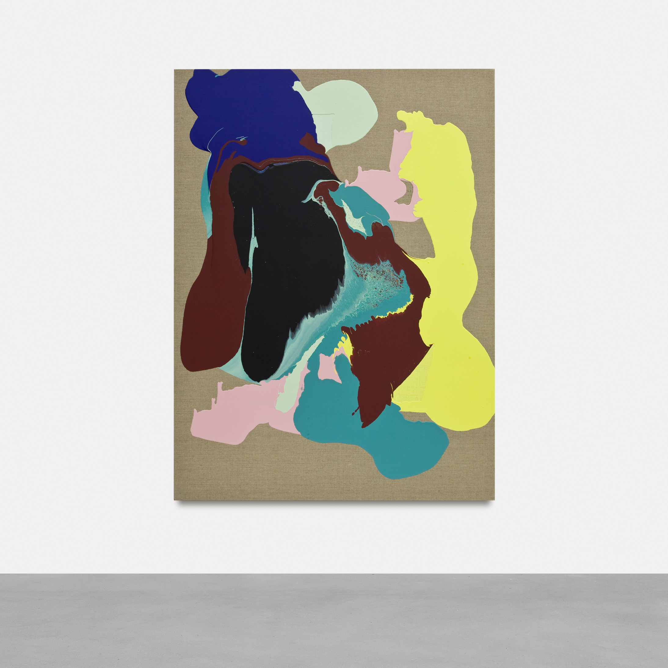Cabrita The Winter flowers #1, 2020 Acrylic on raw canvas 175 x 130 cm | 69 x 51 1/4 in Photo: Lepkowski Studios Berlin © the artist and KEWENIG Berlin