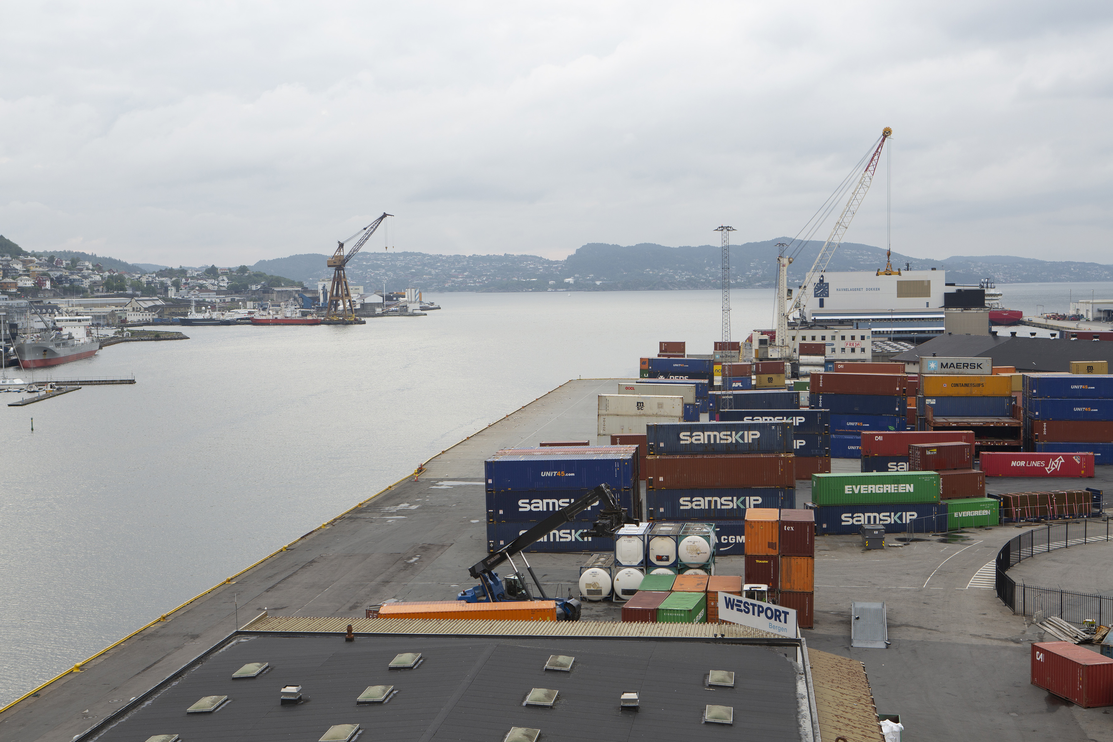 Containerhafen von Bergen. Foto: Giulia Mangione
