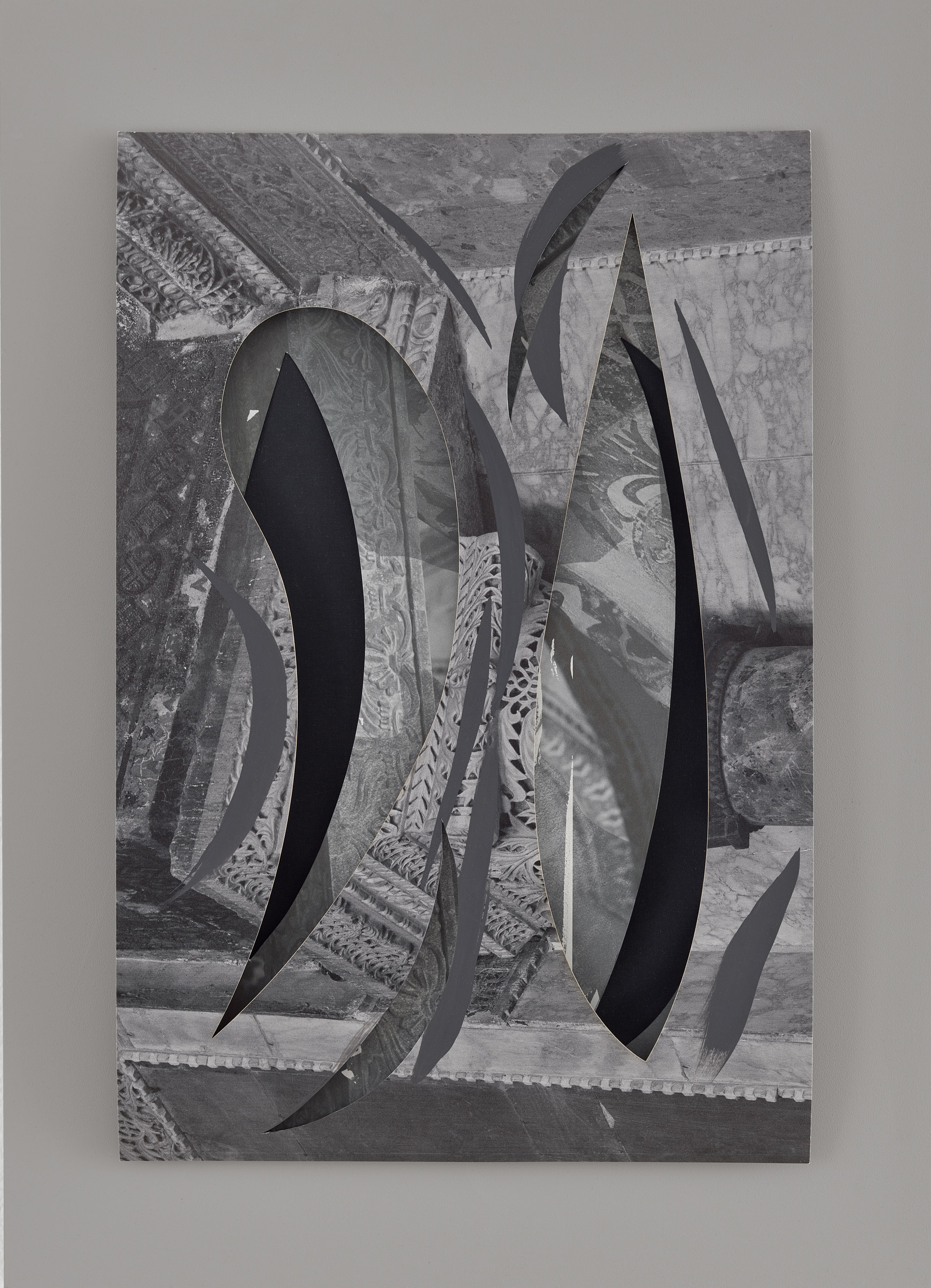 Ali Kaaf, The Byzantine Corner N 6, 2020, gouache, incision with burning, inkjet print on Hahnemühle FineArt Baryta Satin, 60 x 40 cm, Version 3/3, Foto: Eric Tschernow © Ali Kaaf