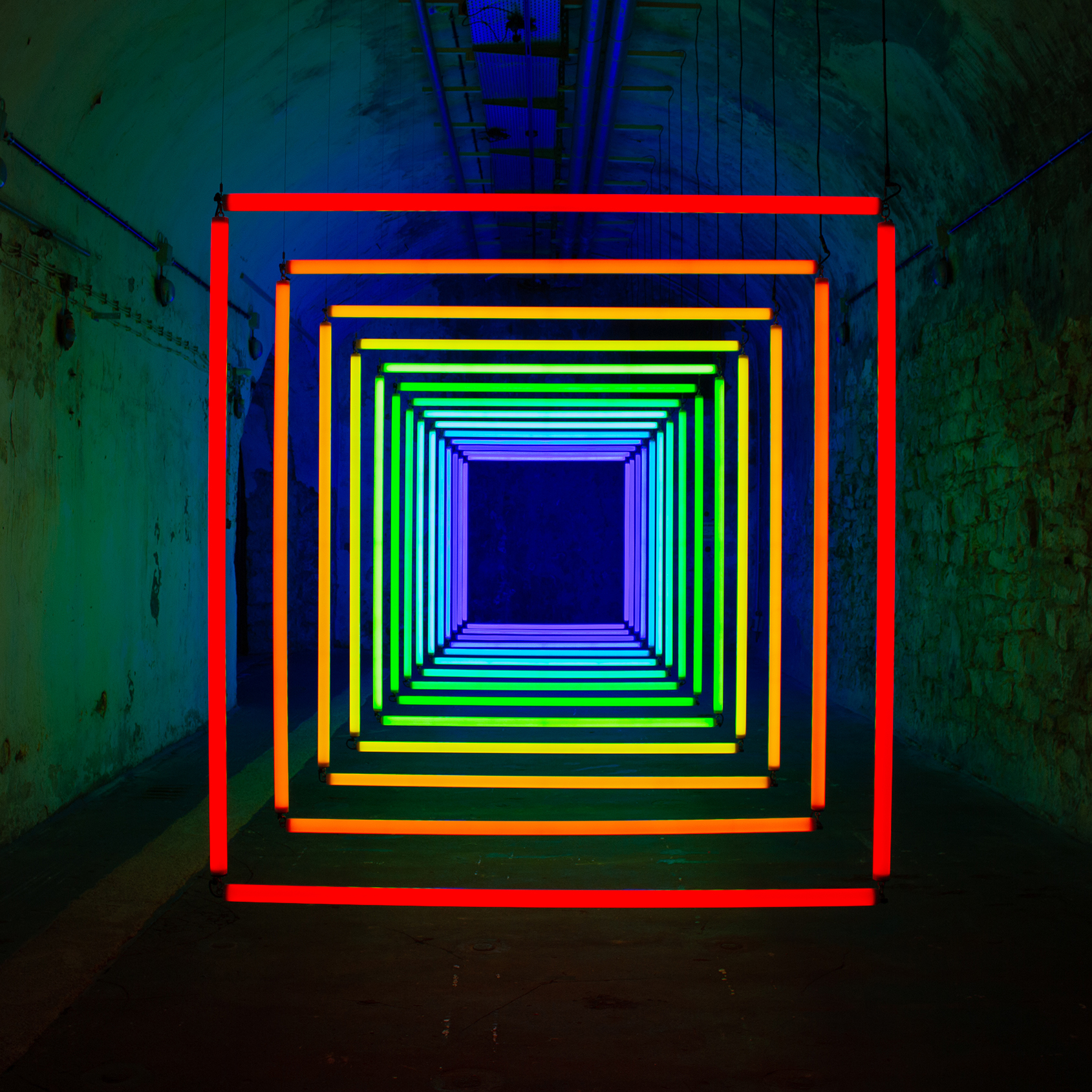 Olivier Ratsi, Spectrum, 2021, Ausstellungsansicht Faszination Licht, Zentrum für Internationale Lichtkunst Unna © Olivier Ratsi, Foto: Leonard Lueg