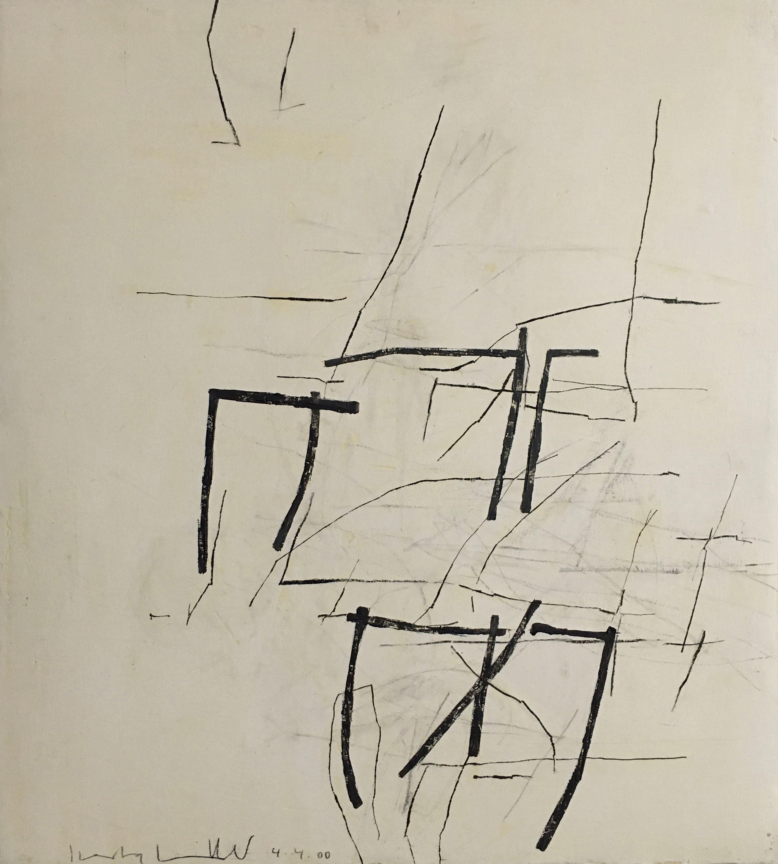 Herta Müller, 4.4.00, 2000, Mischtechnik auf Leinwand, 55 x 50 cm © VG Bild-Kunst, Bonn 2022
