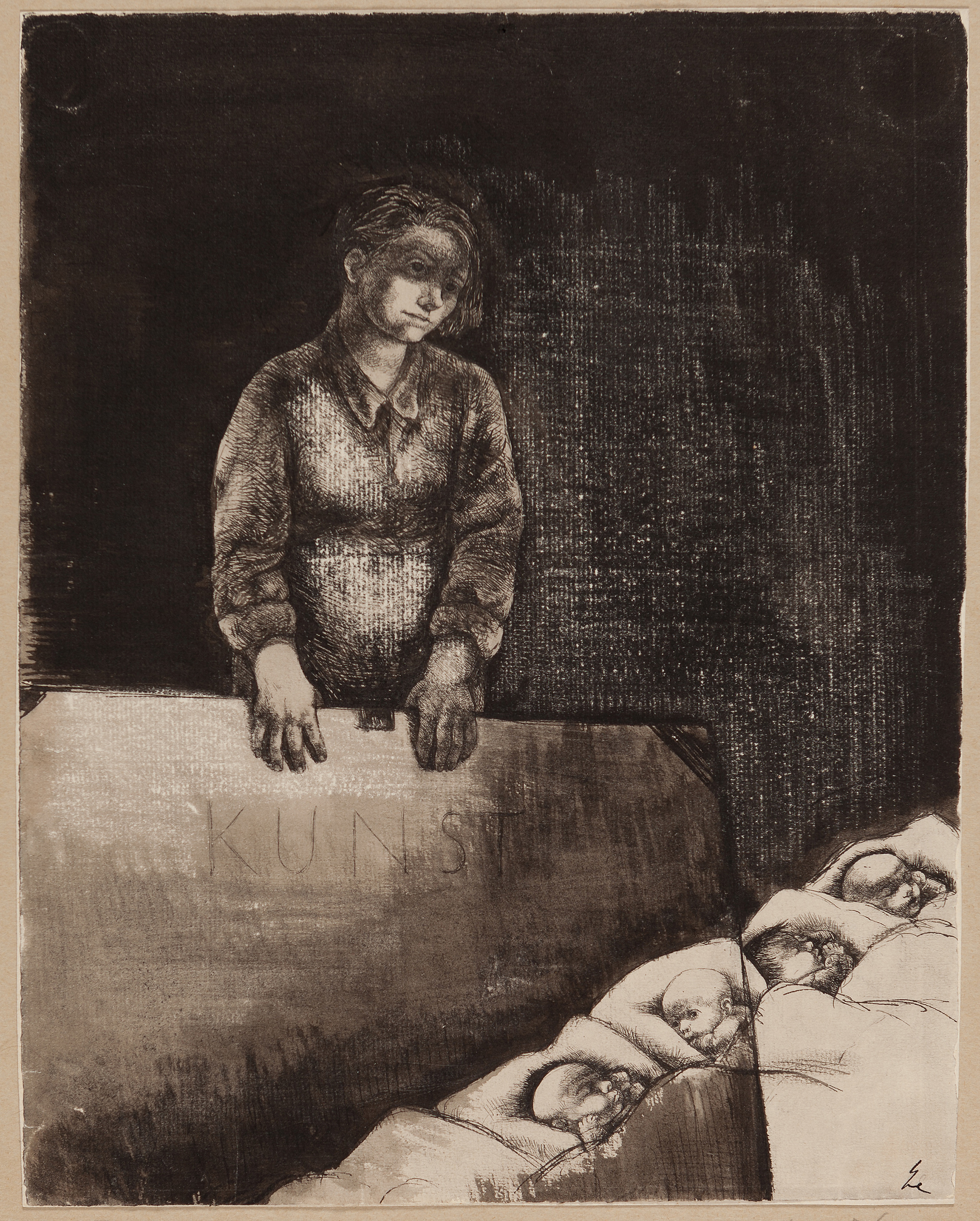 Hanna Nagel, Die Frage: „Kunst – Kind – Mann?“, 1933, Privatsammlung © Hanna Nagel, VG Bildkunst Bonn, 2022