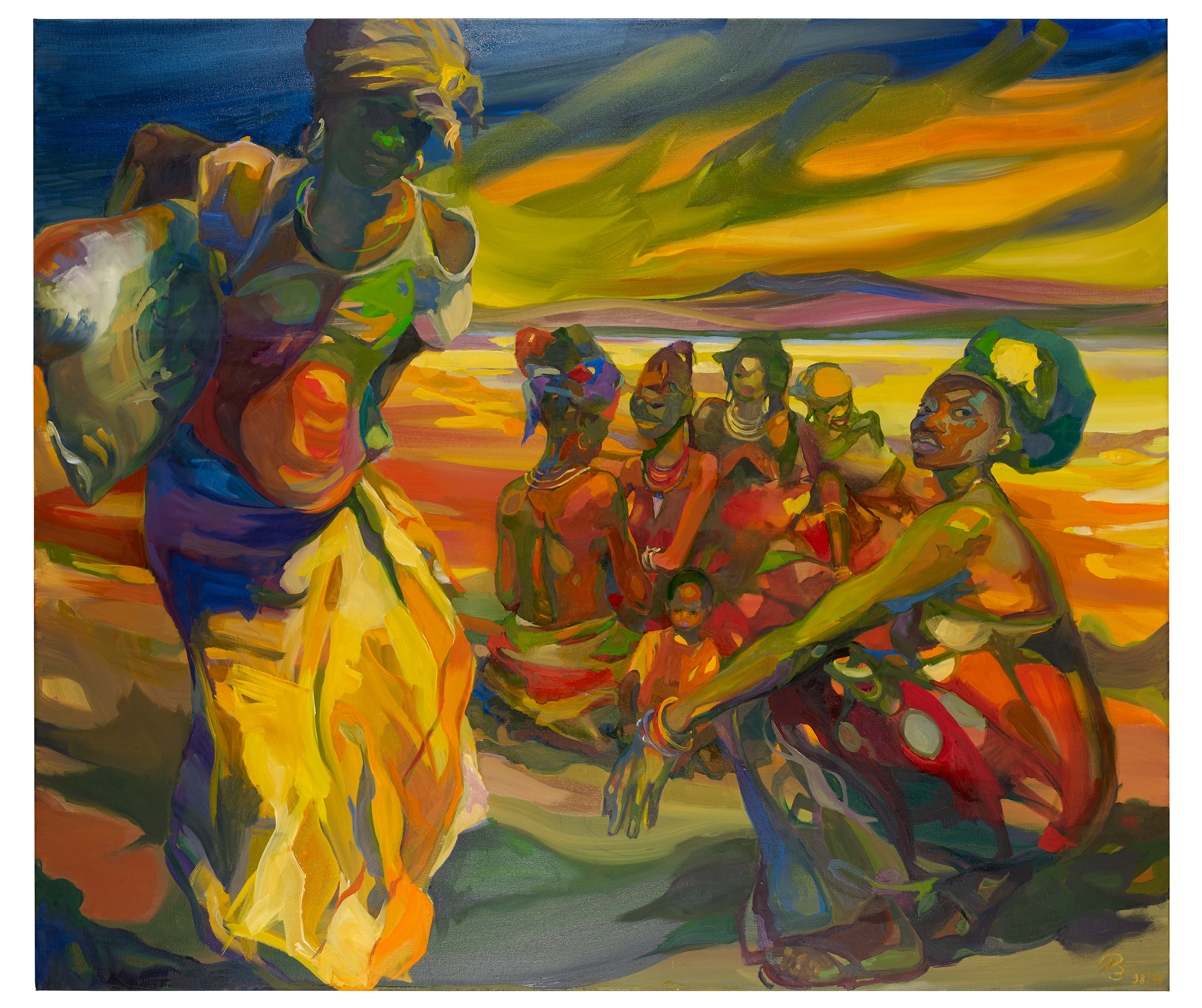 Ruth Baumgarte, African Vision, 1998-1999, Öl auf Leinwand, 129 × 150 cm © Kunststiftung Ruth Baumgarte