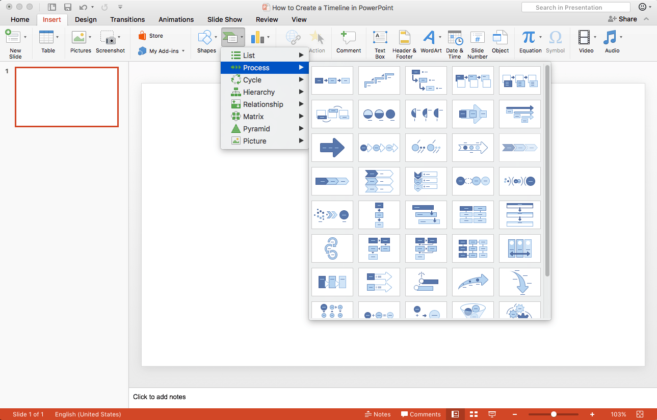 how to create a timeline in powerpoint in 5 steps teamgantt smartart timeline