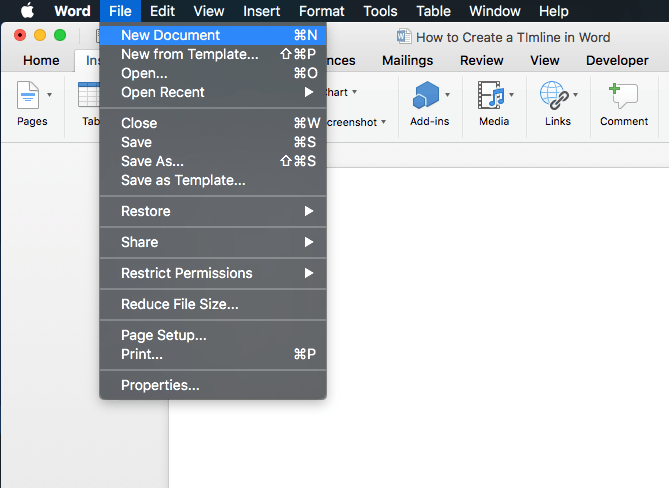 how to make a timeline in word free template teamgantt timeline document
