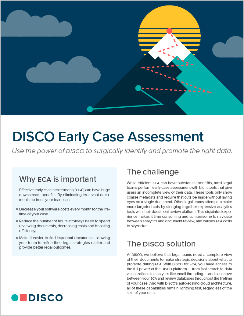 DISCO Early Case Assessment