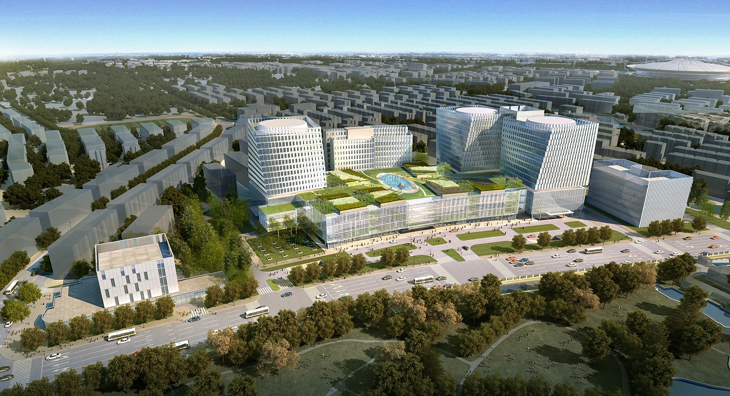 Quezada Architecture Xuhui Southern Medical Center by Quezada Architecture (Fred Quezada, Cecilia Quezada, Ed Tingley)
