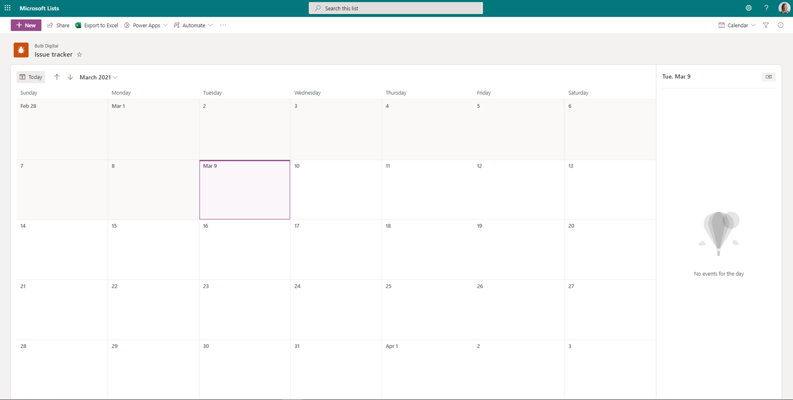 Your Guide to Using the SharePoint Modern Calendar View | Bulb Digital
