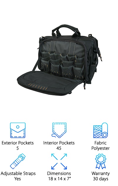 Best Tool Bags Top 10 Picks Custom Leathercraft 50 Pocket Bag Top Pick