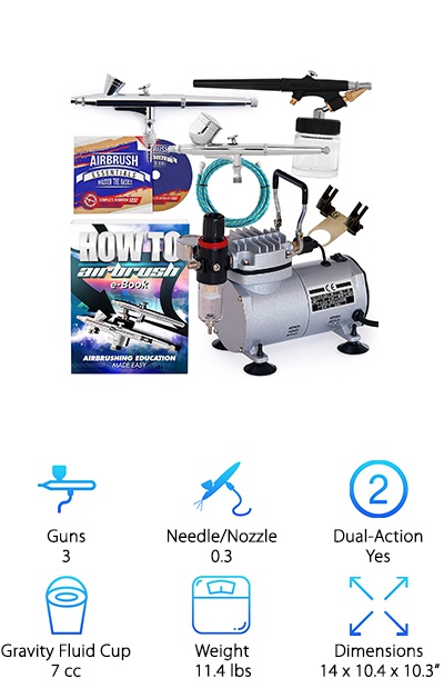 pointzero dual action airbrush is a multifunctional airbrushig