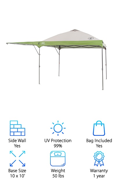 Best Canopy For Wind And Rain Review Top 10 Picks Coleman Swingwall Instant Canopy