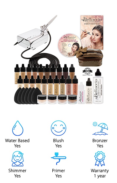 Amazon Com Deluxe 2 0 Aeroblend Airbrush Makeup Personal Starter