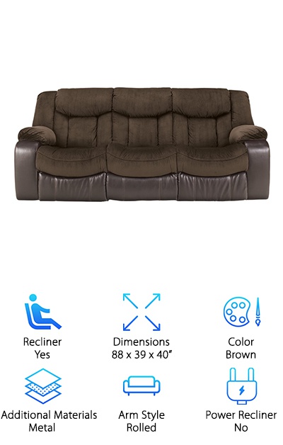 Best Leather Sofa Brands Top 10 Picks The Ashley Reclining Sofa Is On Our Top Ten List Because It Ultimate In