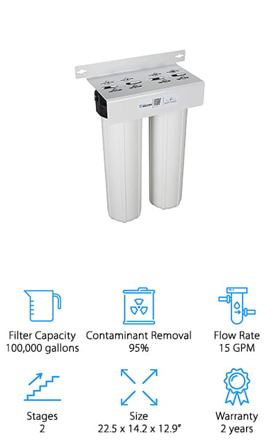 this 2 stage best house water  filtration system uses fine
