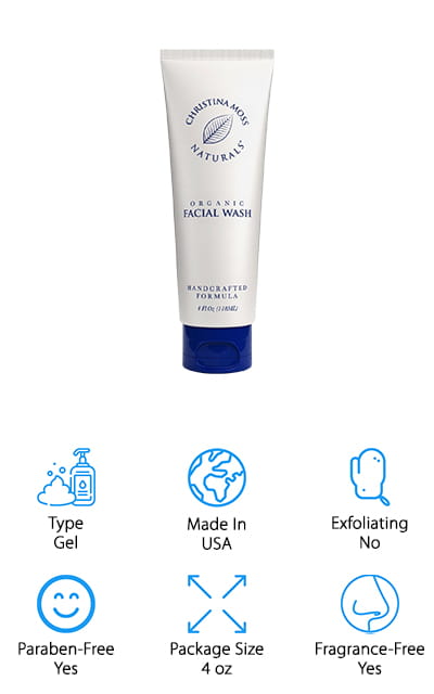 christina moss face wash
