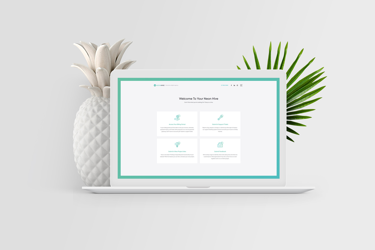 Neon Hive Client Portal
