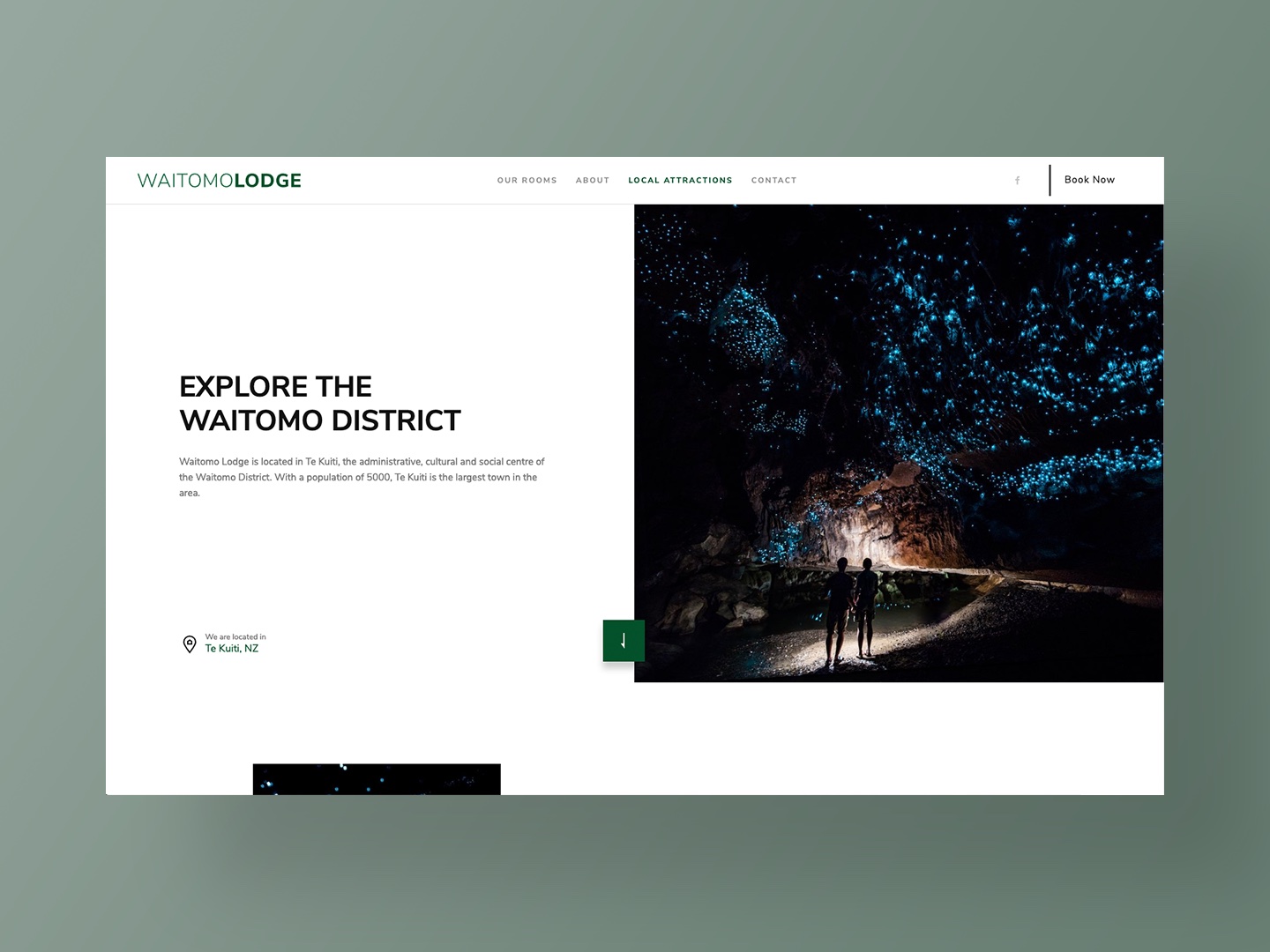 Waitomo Lodge - Website Design by Neon Hive