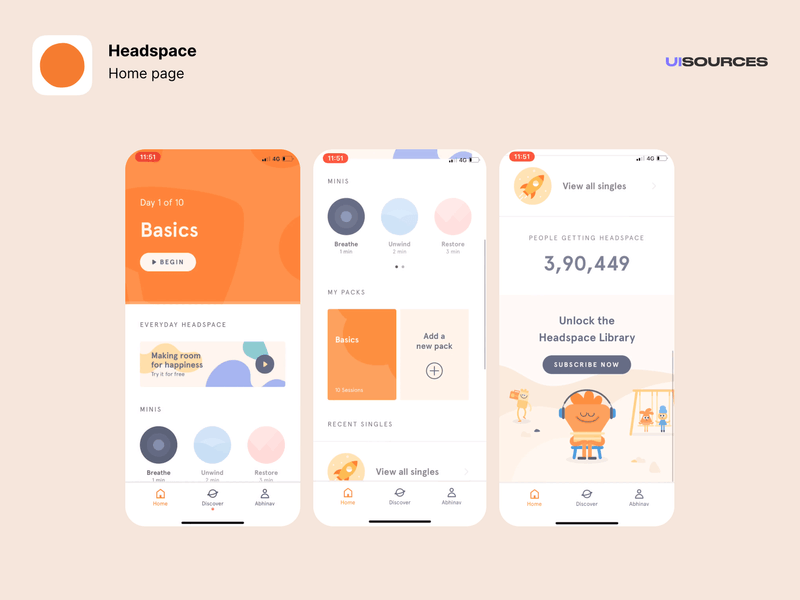 Headspace App Store Screenshots Screenshots UI Sources