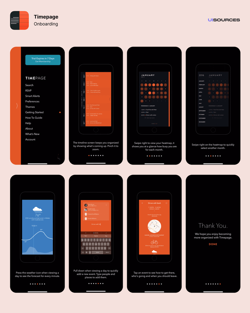 Timepage - Onboarding Screenshots | UI Sources
