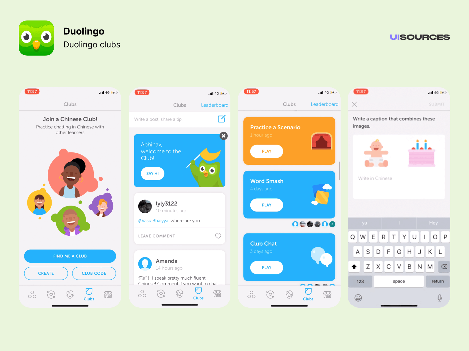 Duolingo App Store Screenshots Screenshots UI Sources
