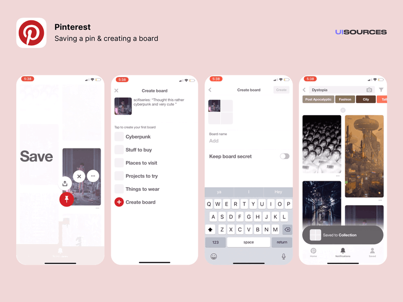 Pinterest App Store Screenshots Screenshots UI Sources