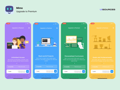 Mimo App - Learn to make apps and games | UI Sources