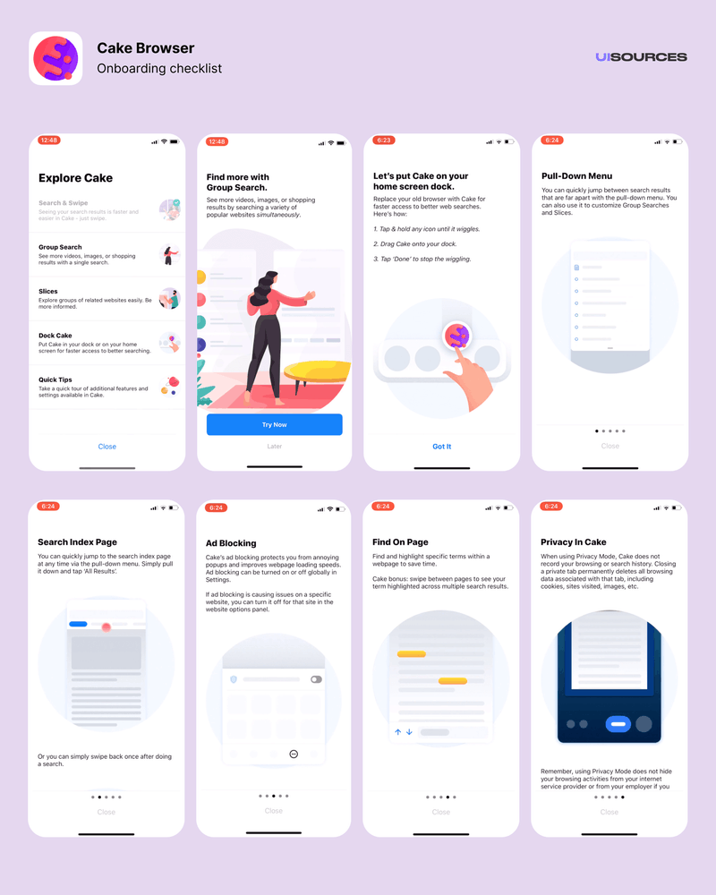 Cake Browser App A browser just for your phone UI Sources