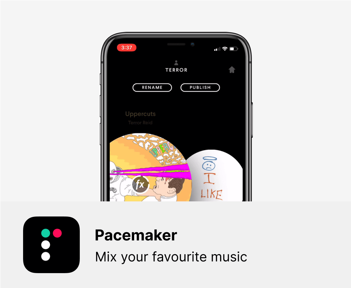 Pacemaker App Mix your favourite music UI Sources