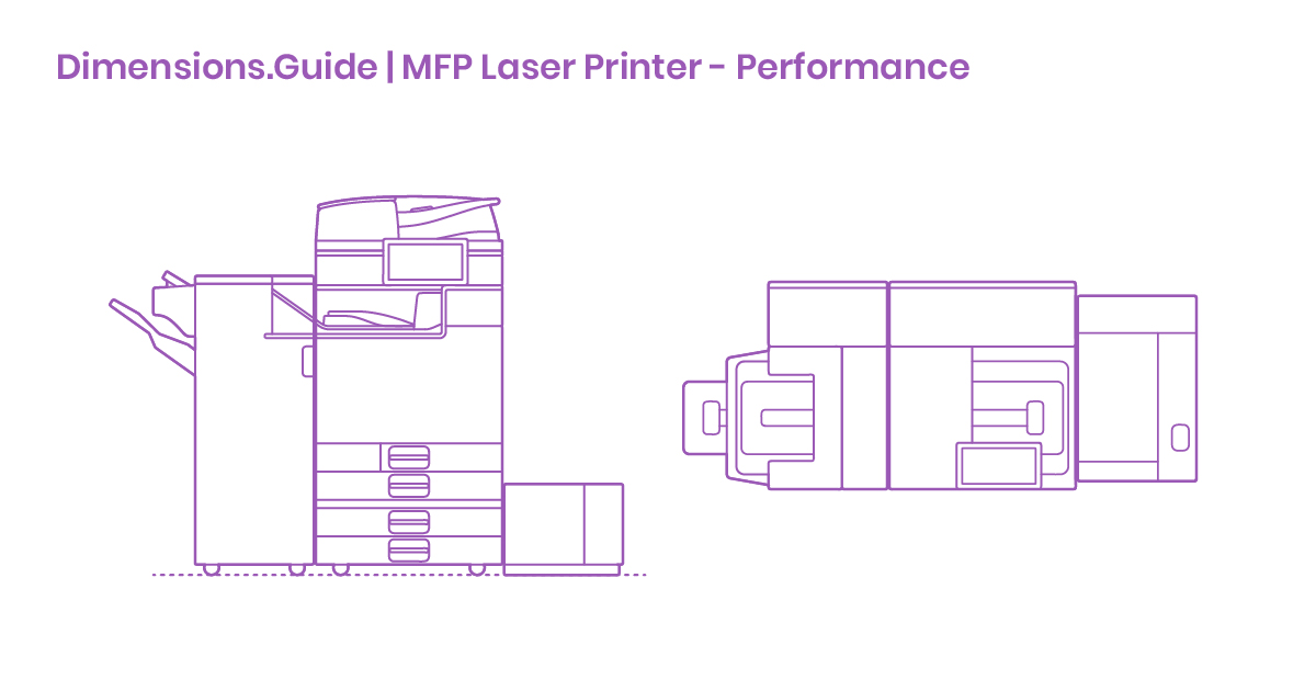 Ricoh IM C4500 Color Laser Multifunctional Printer Dimensions