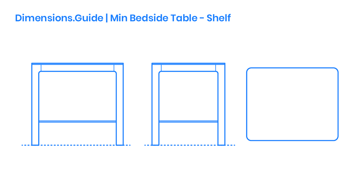 Min Bedside Table Shelf Dimensions & Drawings Dimensions.Guide