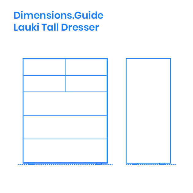 Lauki Tall Dresser Dimensions & Drawings Dimensions.Guide