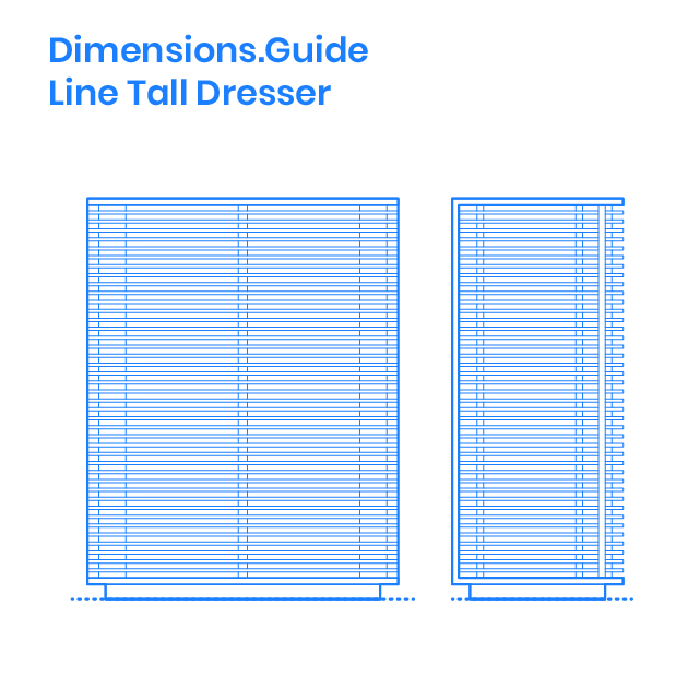 Line Tall Dresser Dimensions & Drawings Dimensions.Guide