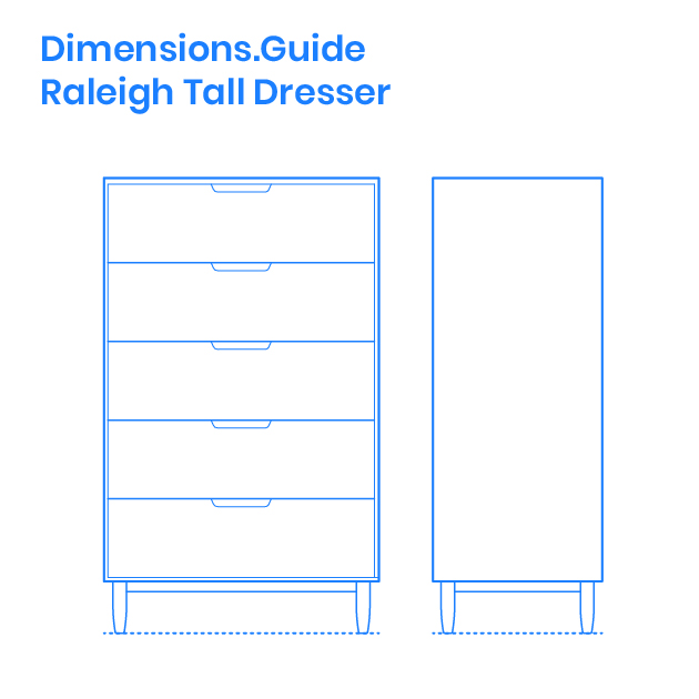 Raleigh Tall Dresser Dimensions & Drawings Dimensions.Guide