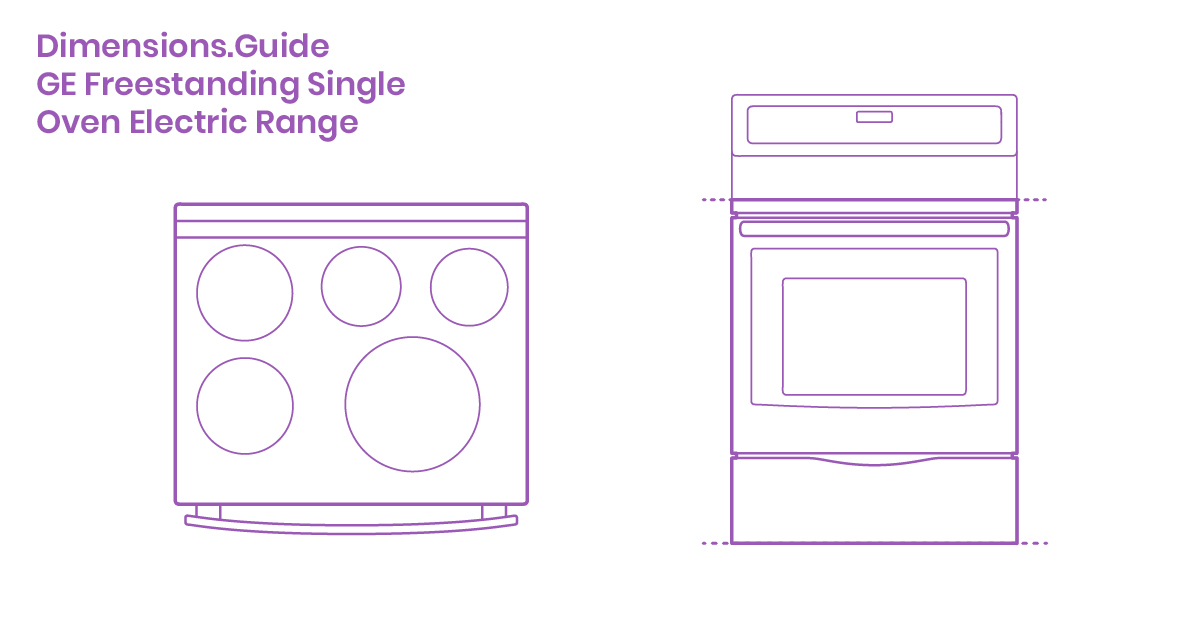 GE Profile Freestanding Single Oven Electric Range Dimensions
