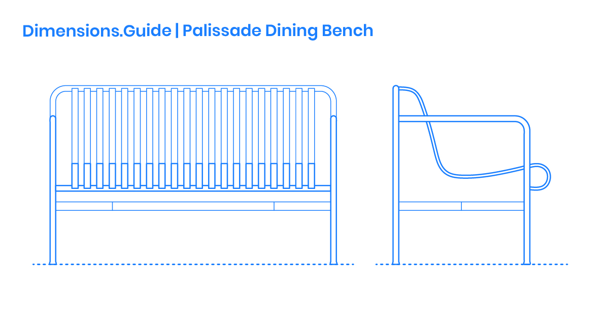 Palissade Dining Bench Dimensions & Drawings Dimensions.Guide
