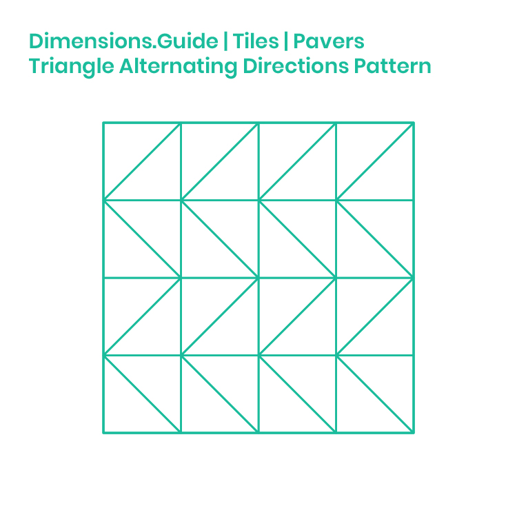 Triangle Alternating Directions Pattern Dimensions & Drawings