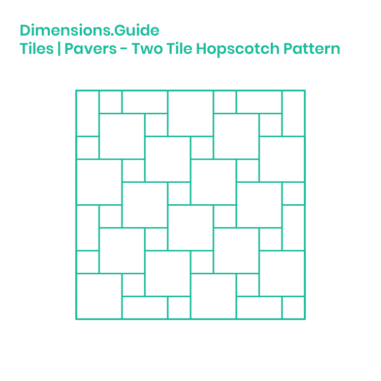 Two Tile Hopscotch Pattern Dimensions Drawings Dimensions Guide