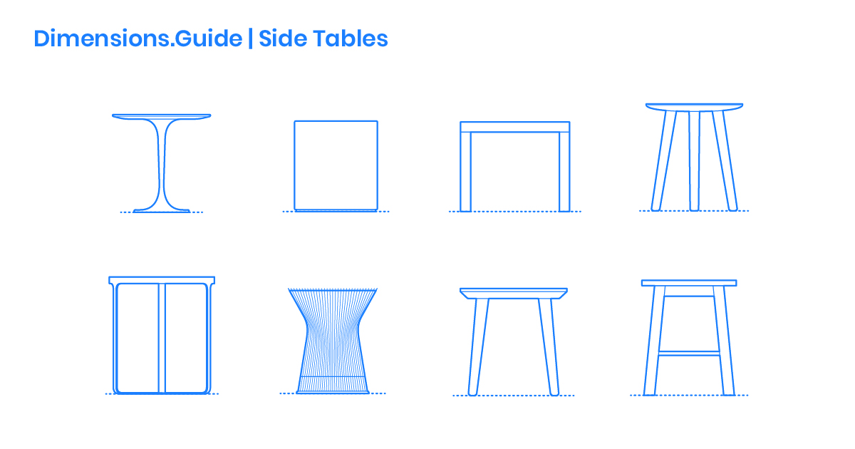 End Tables Side Tables Dimensions & Drawings Dimensions.Guide