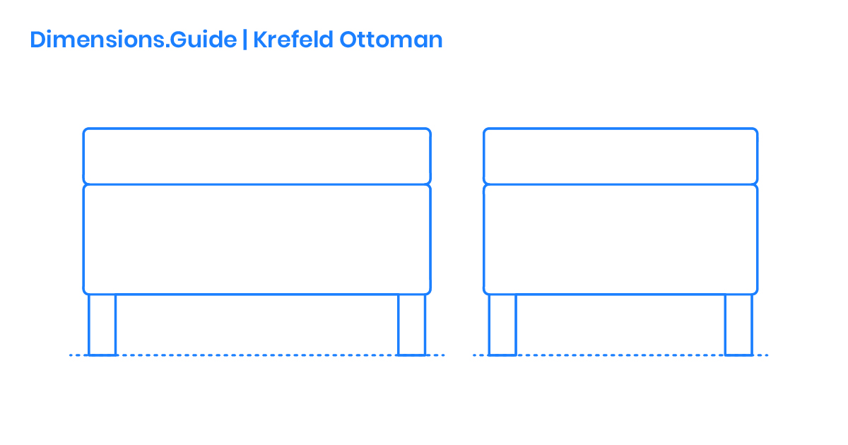 Krefeld Ottoman Dimensions & Drawings Dimensions.Guide