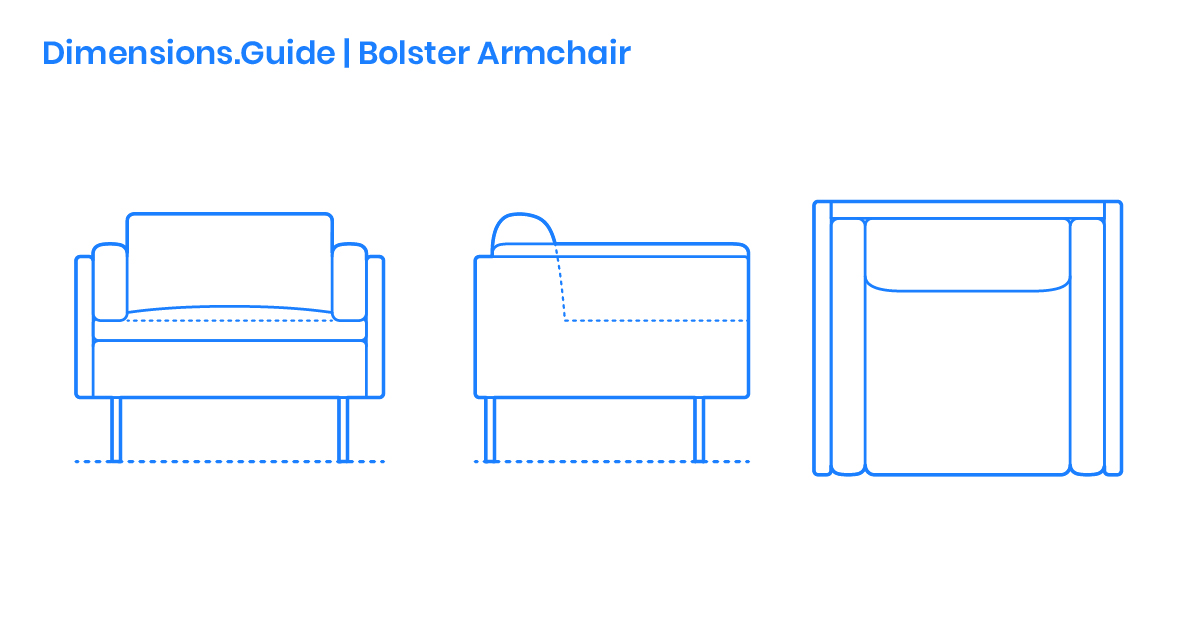 Bolster Armchair Dimensions & Drawings Dimensions.Guide