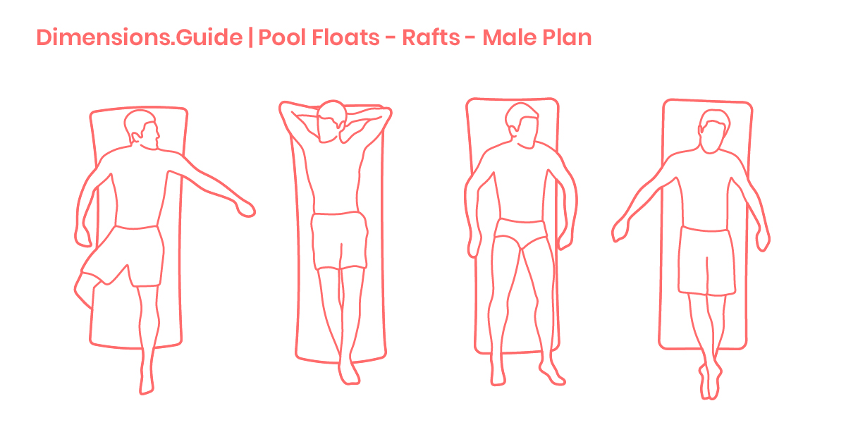Pool Floats Rafts Male (Plan) Dimensions & Drawings Dimensions.Guide