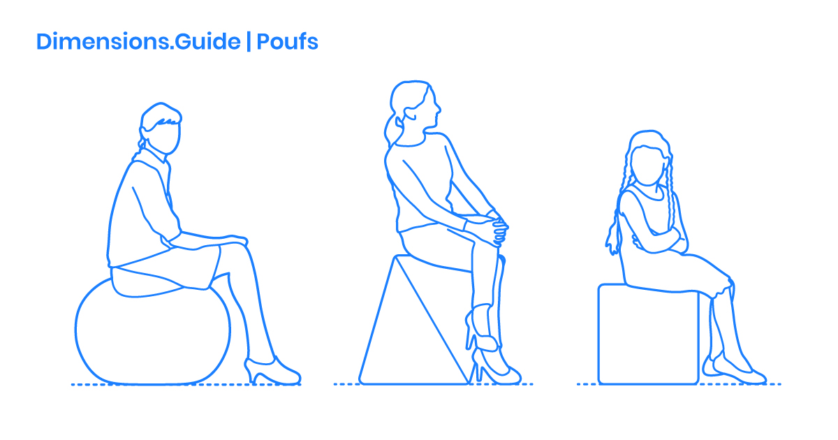 Poufs Dimensions & Drawings Dimensions.Guide