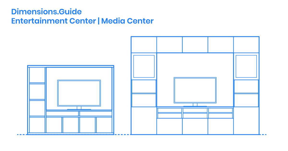 Entertainment Center Media Center Dimensions & Drawings Dimensions