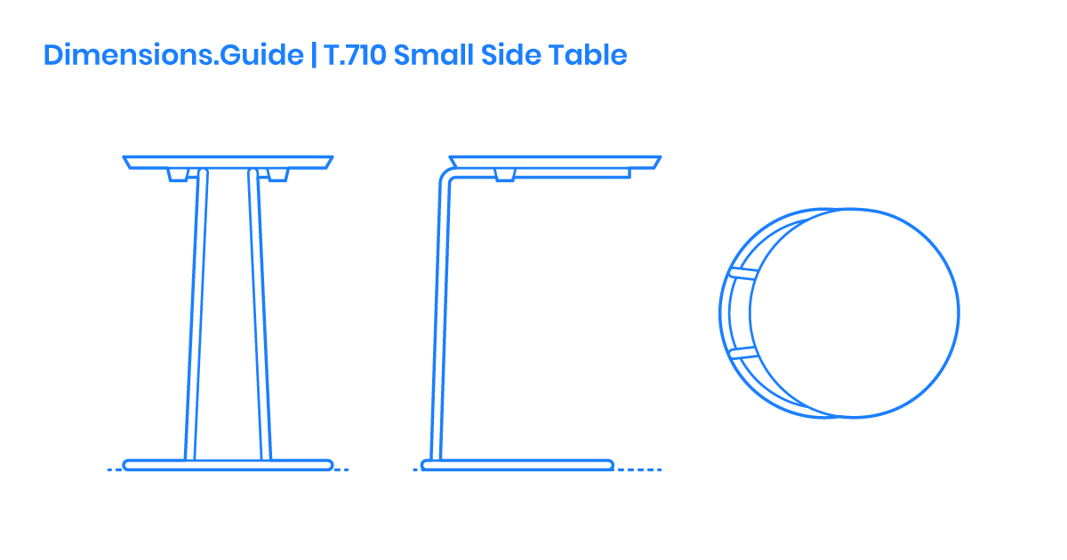 T.710 Small Side Table Dimensions & Drawings