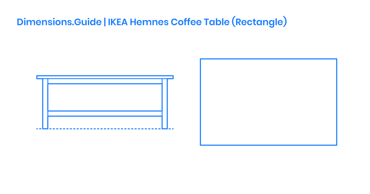 IKEA Hemnes Coffee Table (Rectangle) Dimensions & Drawings | Dimensions.com